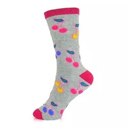 Womens Girls Dogs Cherries Flamingo Leopoard Print Socks Stocking Filler Gift