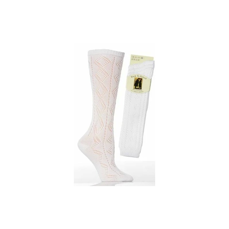 3 Pack Girls White Pelerines Summer Dress Long Knee High Socks Age 1 2 3 4 5 6