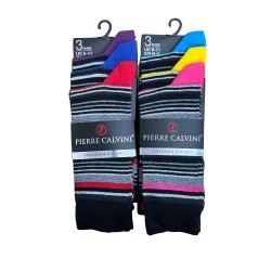 12 Pairs Mens Black Grey Stripey Socks Coloured Heel Size 6-11 Fathers Day Gift