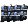 12 Pairs Mens Man Basics Dark Assorted Navy Grey Black Non Elastic Socks 6-11