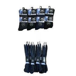 12 Pairs Mens Man Basics Dark Assorted Navy Grey Black Non Elastic Socks 6-11