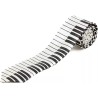 White Piano Keys Formal Fancy Dress Funky Narrow Skinny Tie Musician Player Gift