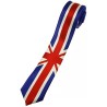 Union Jack Flag Blue Red White Satin Feel Fancy Dress Jubillee Party Skinny Tie