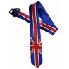 Union Jack Flag Blue Red White Satin Feel Fancy Dress Jubillee Party Skinny Tie