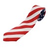 USA America Flag Blue Red White Satin Feel Fancy Dress 4th July Party Skinny Tie