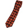 Halloween Fancy Dress Gothic Emu Black & Orange Pumpkin Scary Faces Skinny Tie