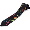 Colourful Musical Music Notes Formal Fancy Dress Funky Skinny Tie Musician Gift