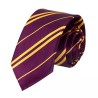 Purple Yellow Stripe Book Day Wizard Gryffindor School Fancy Dress Skinny Tie