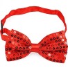 Red Sequin Satin Feel Suit Clown Carnival Magician Fancy Dress Party Bow Tie