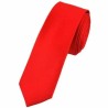 Plain Scarlet Red Skinny Neck Tie Formal Wedding Suit Fancy Dress Accessory