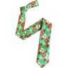 Christmas Festive Xmas Candy Cane Holly Baubles Snowflakes Green Skinny Tie Gift