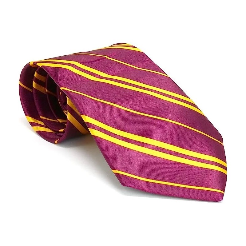 Purple Yellow Stripe Book Day Wizard Gryffindor School Fancy Dress WIDE Tie