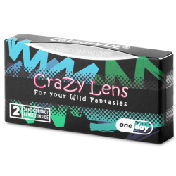 ColourVUE 1 Day Use Mad Hatter Green Yellow Crazy Halloween Coloured Contact Lenses