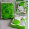 Kit de voyage de trempage pour stockage de lentilles de contact Lovely Green Frog