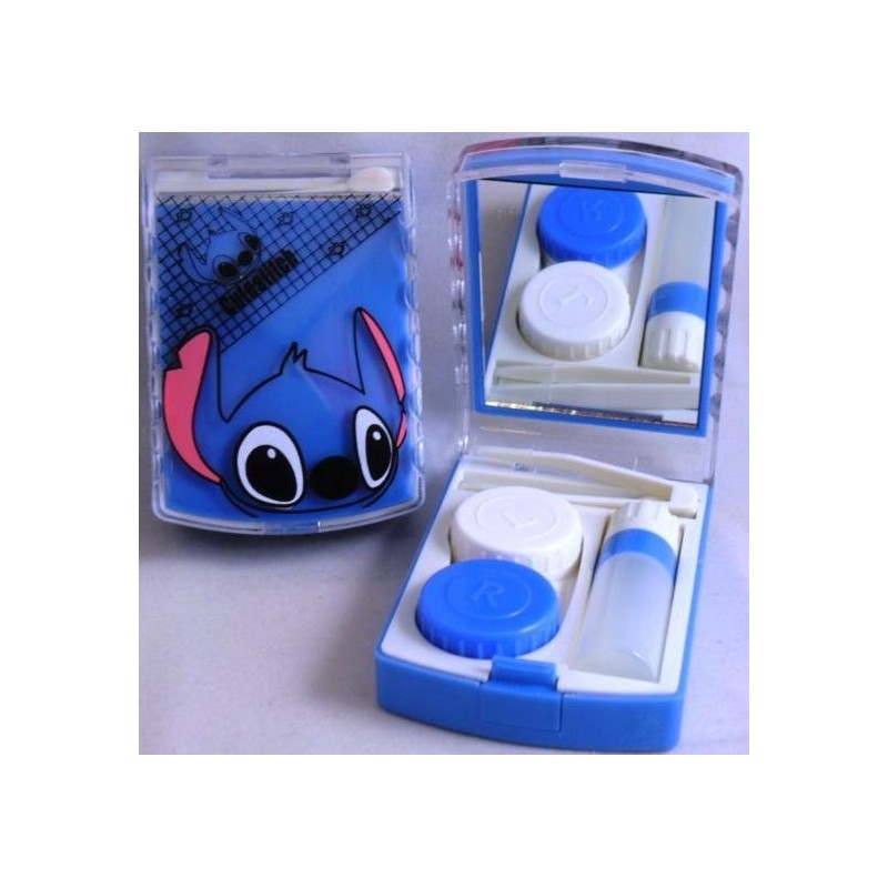 Kit de viaje para remojo y almacenamiento de lentes de contacto Lilo Stitch