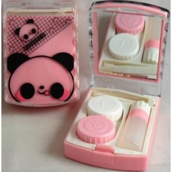 Kit de voyage de trempage de stockage de lentilles de contact Lovely Panda