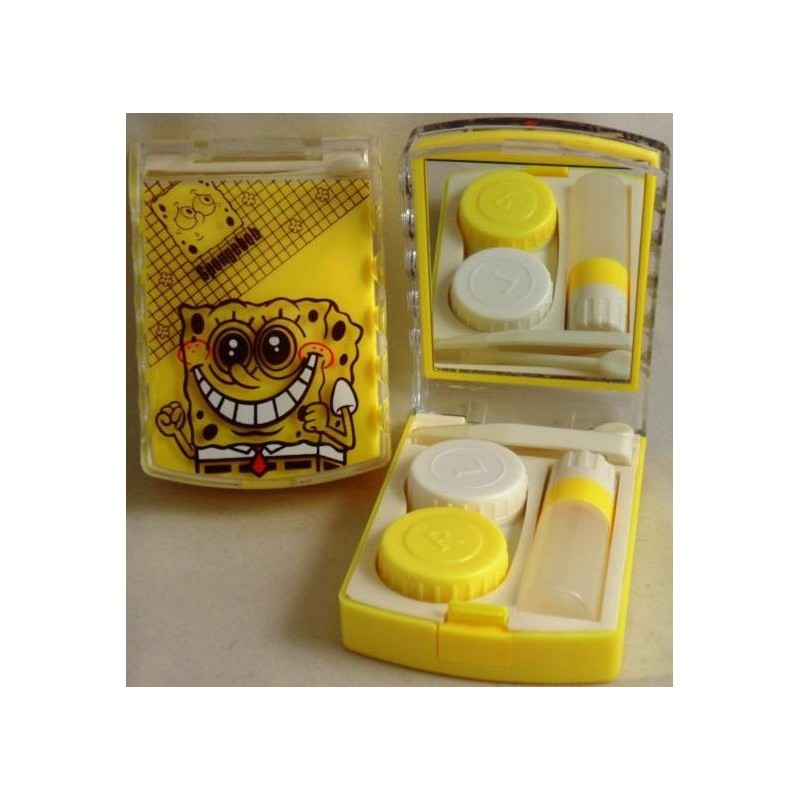 Kit de viaje para almacenamiento de lentes de contacto de Bob Esponja, pantalones cuadrados