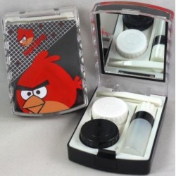 Kit de viaje para remojo y almacenamiento de lentes de contacto de Angry Birds