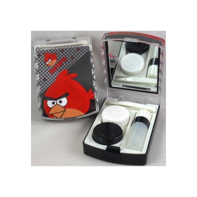 Kit de voyage de trempage de stockage de lentilles de contact Angry Birds