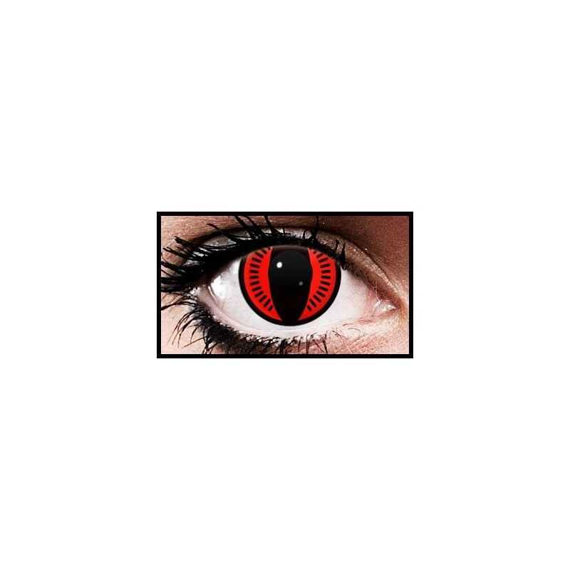 (Tenue 90 jours) Lentilles de contact colorées Naruto Anime Nine Tails