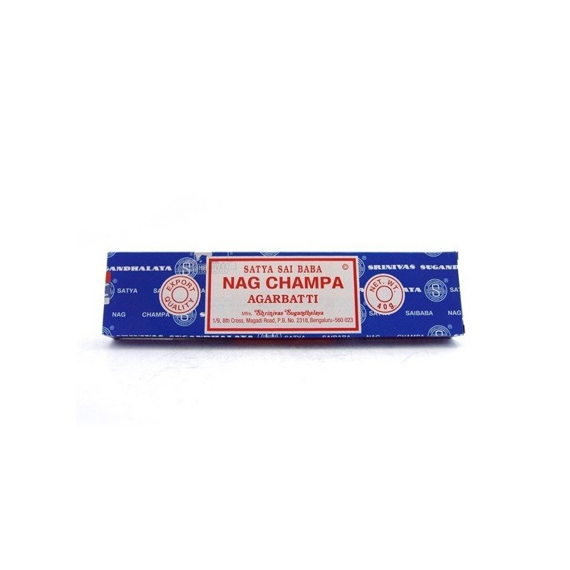 Confezione da 15 grammi di bastoncini di incenso Satya Nag Champa Agarbati