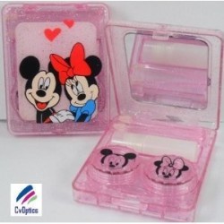 Kit de viaje para remojar lentes de contacto con diseño de Minnie/Mickey Mouse