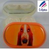 Étui de trempage pour lentilles de contact Basset Hound Furry Friends