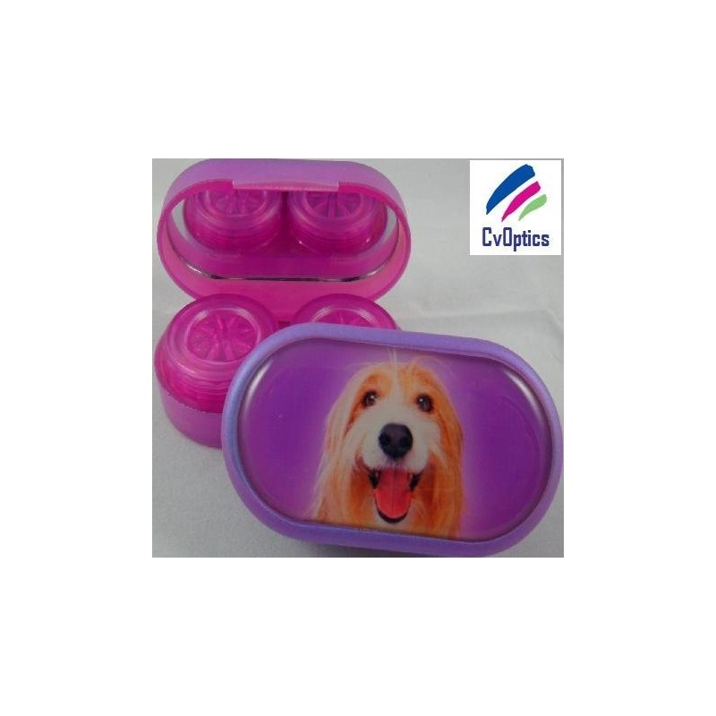 Custodia per lenti a contatto Collie Furry Friends