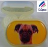 Custodia per lenti a contatto Pug Furry Friends