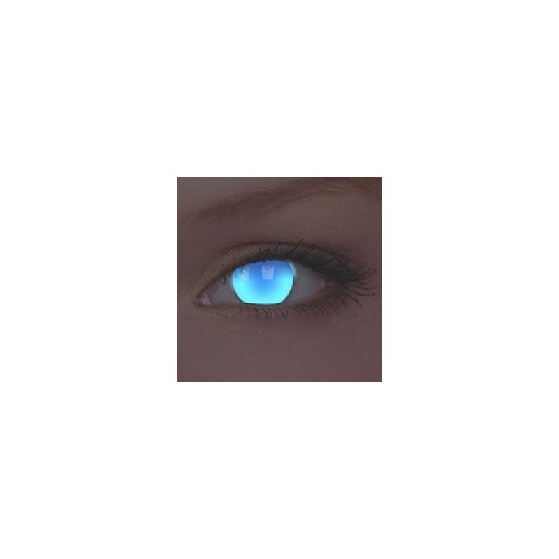 Lentilles de contact ColourVue Bleu Électrique UV Glow Crazy