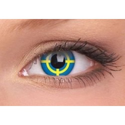 Lentilles de contact ColourVue Yellow Target Crazy