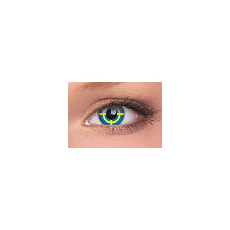 Lentilles de contact ColourVue Yellow Target Crazy