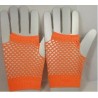 Guantes cortos sin dedos de rejilla neón talla única - Naranja