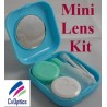 Kit de viaje para lentes de contacto mini azules