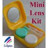 Kit de viaje para lentes de contacto mini amarillo