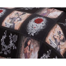 Housse de couette et taies d'oreiller assorties, super king size, Alchemy Story Of The Rose Gothic