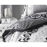 King Size Mandala Print Noir Gris Blanc Design Housse de couette et taies d'oreiller assorties