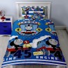 Taille unique Thomas The Tank Engine Train Patch Design Housse de couette rotative et taie d'oreiller assortie