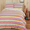 Housse de couette réversible et taies d'oreiller assorties King Size Happy Llama Design