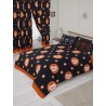 Taille unique Bitcoin Monnaie Logo Orange Noir Design Housse de couette et taie d'oreiller assortie