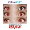 ColourVUE 1-Tages-Nutzung der farbigen Red Devil Block Halloween-Kontaktlinsen