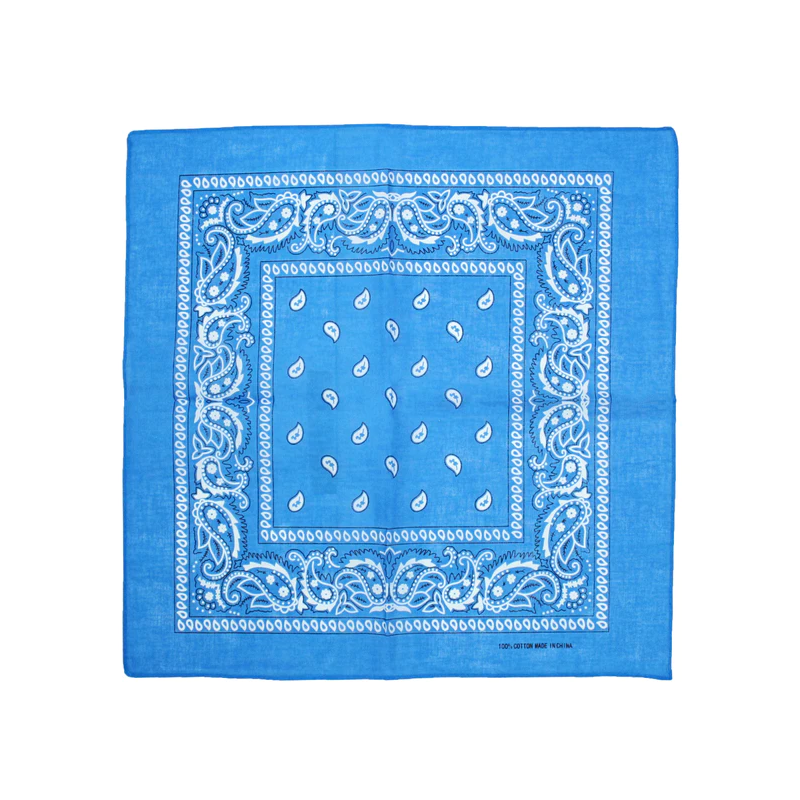 Foulard bandana turquoise à motif cachemire