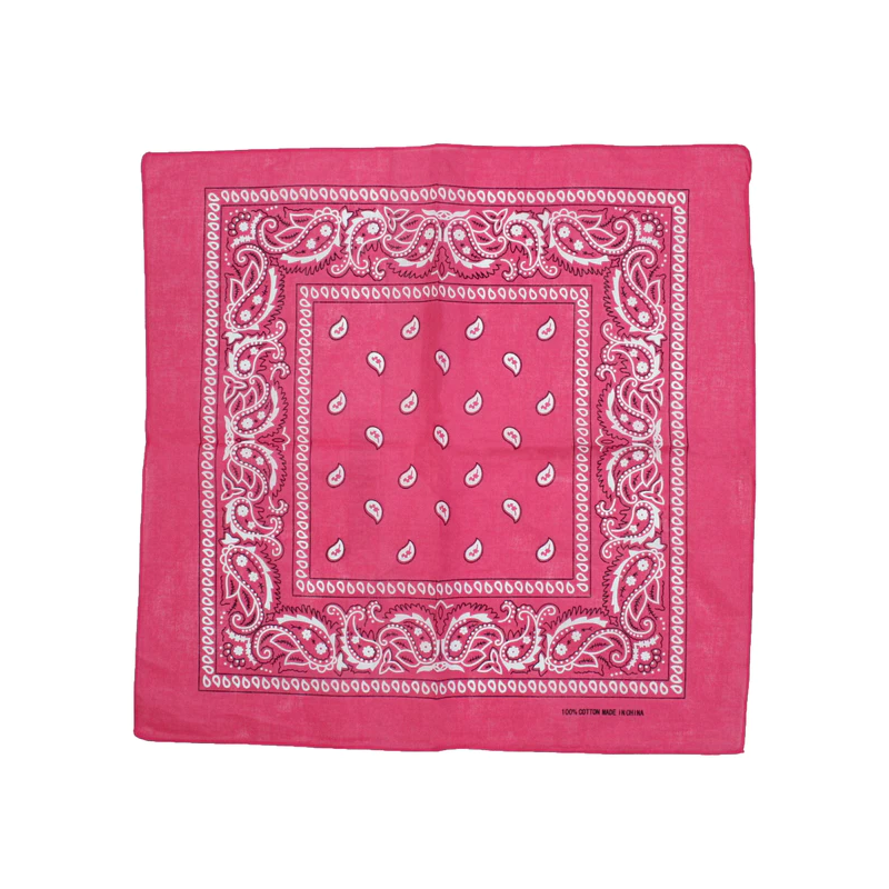 Pañuelo para la cabeza con bandana de cachemira rosa fucsia