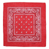 Foulard Bandana Paisley Rouge 100% Coton