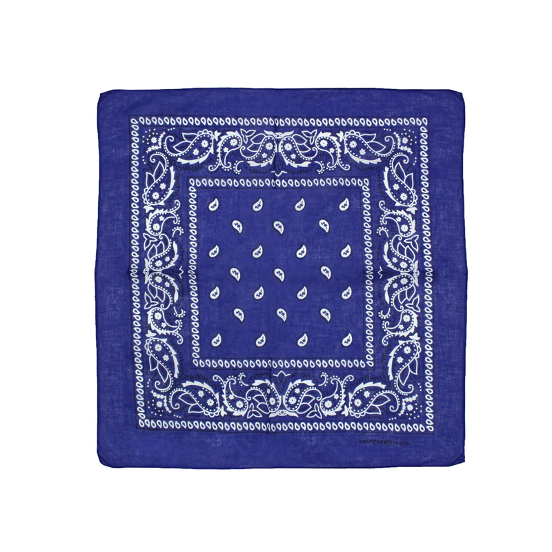 Pañuelo para la cabeza con bandana de cachemira azul oscuro