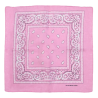 Foulard bandana rose bébé à motif cachemire