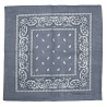 Dunkelgraues Paisley-Bandana-Kopftuch