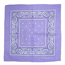 Foulard bandana lilas à...