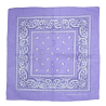 Foulard bandana lilas à motif cachemire