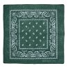 Foulard bandana vert chasseur à motif cachemire